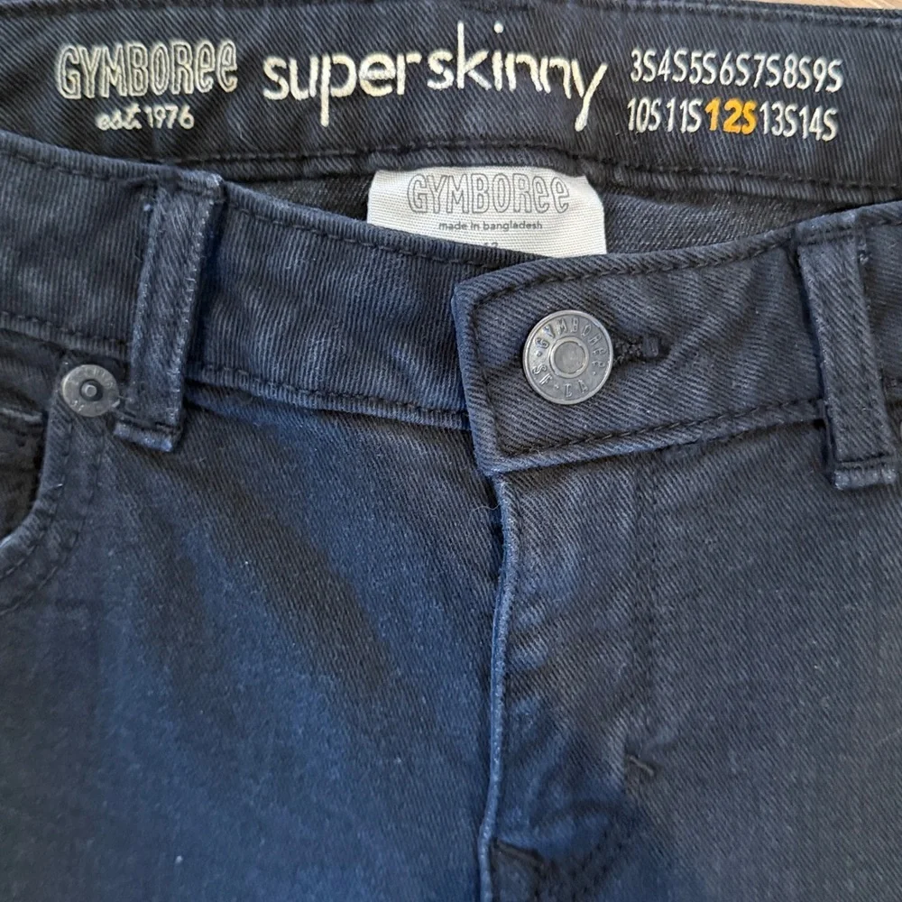 NWT Girls Gymboree Super Skinny Black Jeans Size 12 Slim